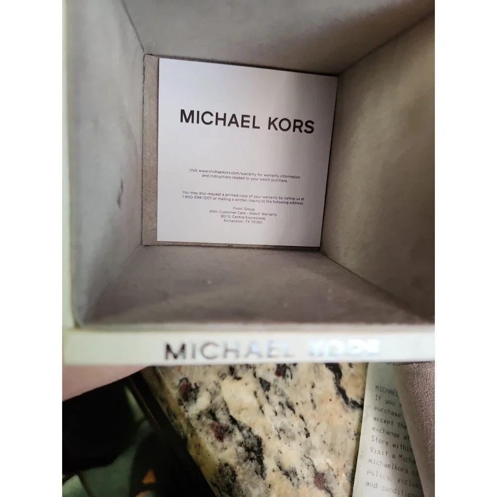 Michael Kors Watch Box With Receipt And Warranty Card